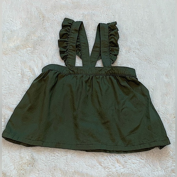 CARTERS OLVIE GREEN INFANT GIRLS ROMPER - Picture 3 of 4